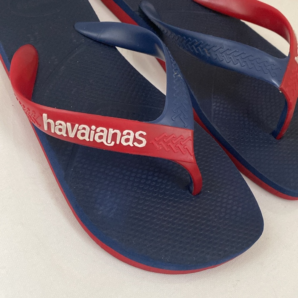 Havaianas Navy Dual Flip Flop Size 9/10 - Picture 3 of 10